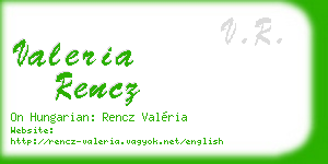 valeria rencz business card